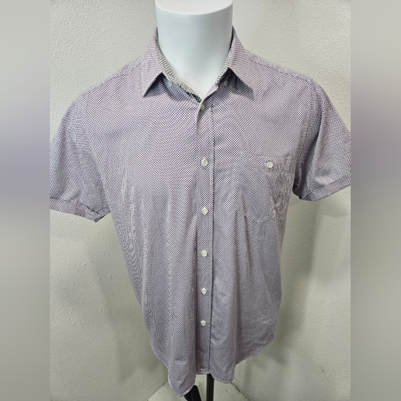 Ted Baker London men's button-down short-sleeve large - Picture 1 of 8